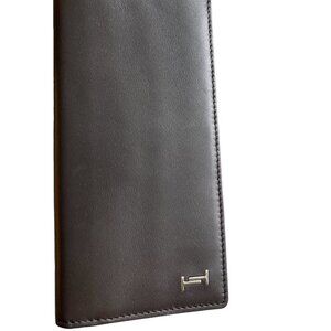 Tod's Italy Brown Leather T-plaque Vertical Wallet, XAMAMUB7400PZNS810